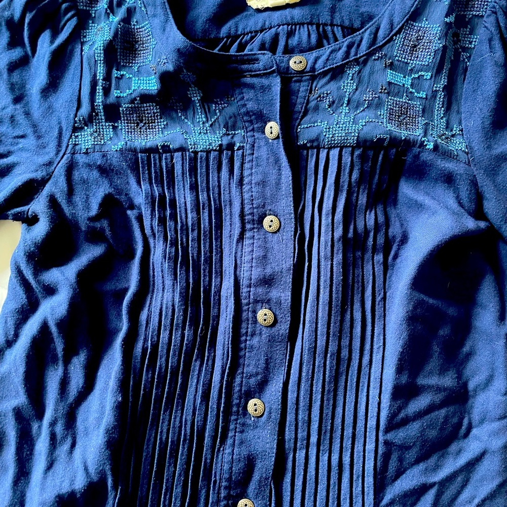 Blue Anthropologie dress - Picture 4 of 4